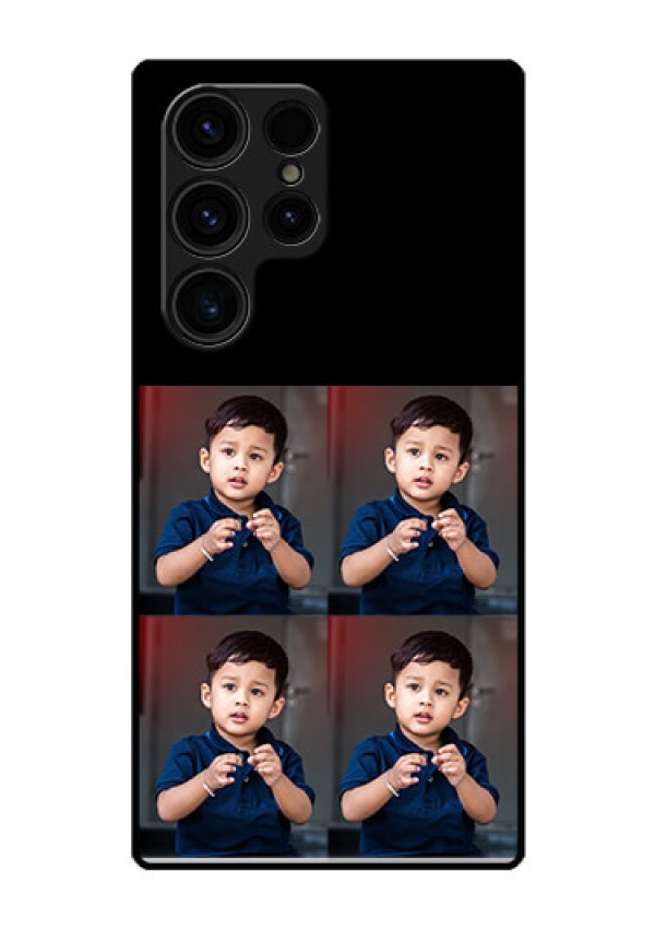 Galaxy S23 Ultra 5G 4 Image Holder on Glass Mobile Cover