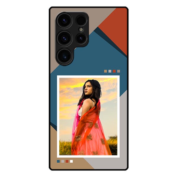 Galaxy S23 Ultra 5G Personalized Glass Phone Case - Retro color pallet Design Galaxy S23 Ultra 5G Personalized Glass Phone Case - Retro color pallet Design