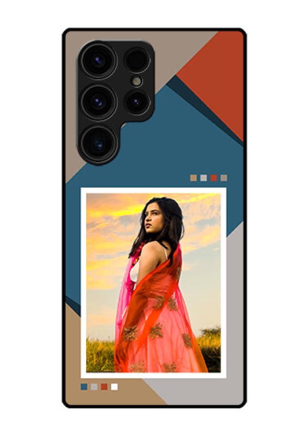Galaxy S23 Ultra 5G Personalized Glass Phone Case - Retro color pallet Design