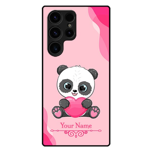 Galaxy S23 Ultra 5G Custom Glass Mobile Case - Cute Panda Design