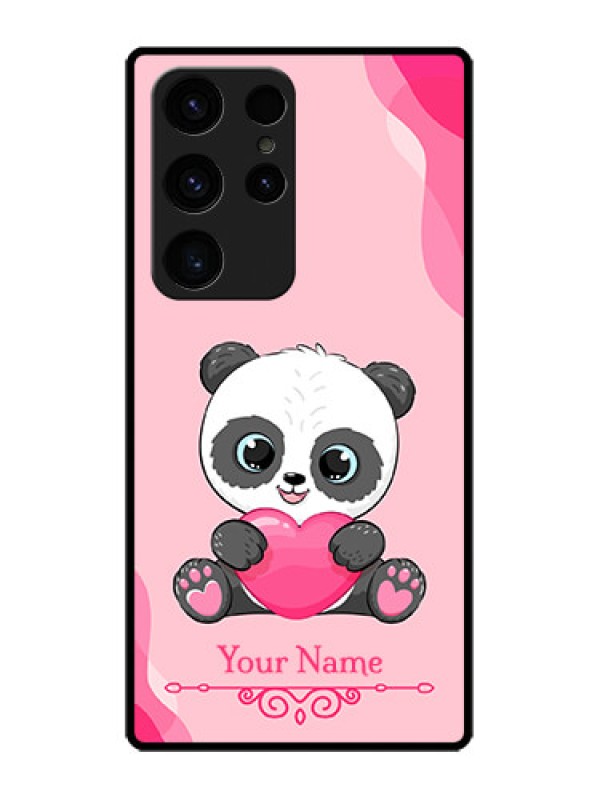 Custom Galaxy S23 Ultra 5G Custom Glass Mobile Case - Cute Panda Design
