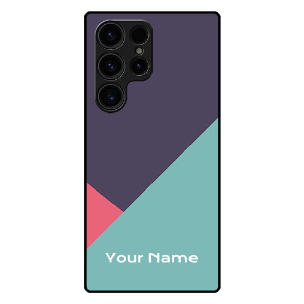 Galaxy S23 Ultra 5G Custom Glass Mobile Case - Tri Color abstract Design Galaxy S23 Ultra 5G Custom Glass Mobile Case - Tri Color abstract Design