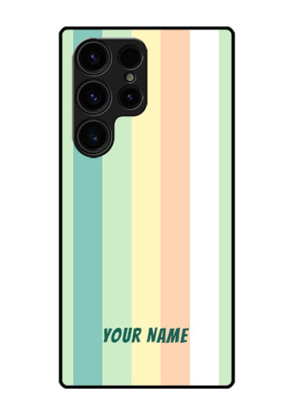 Galaxy S23 Ultra 5G Photo Printing on Glass Case - Multi-colour Stripes Design