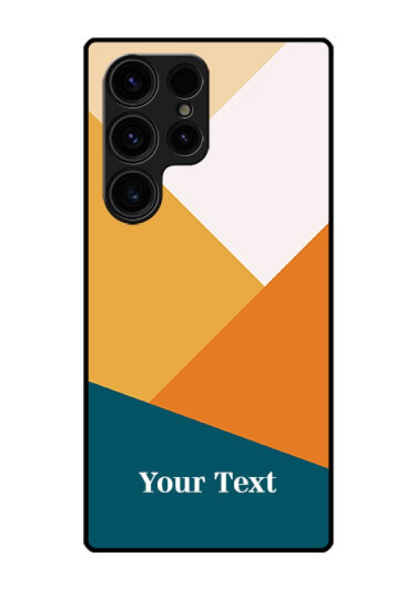 Galaxy S23 Ultra 5G Personalized Glass Phone Case - Stacked Multi-colour Design
