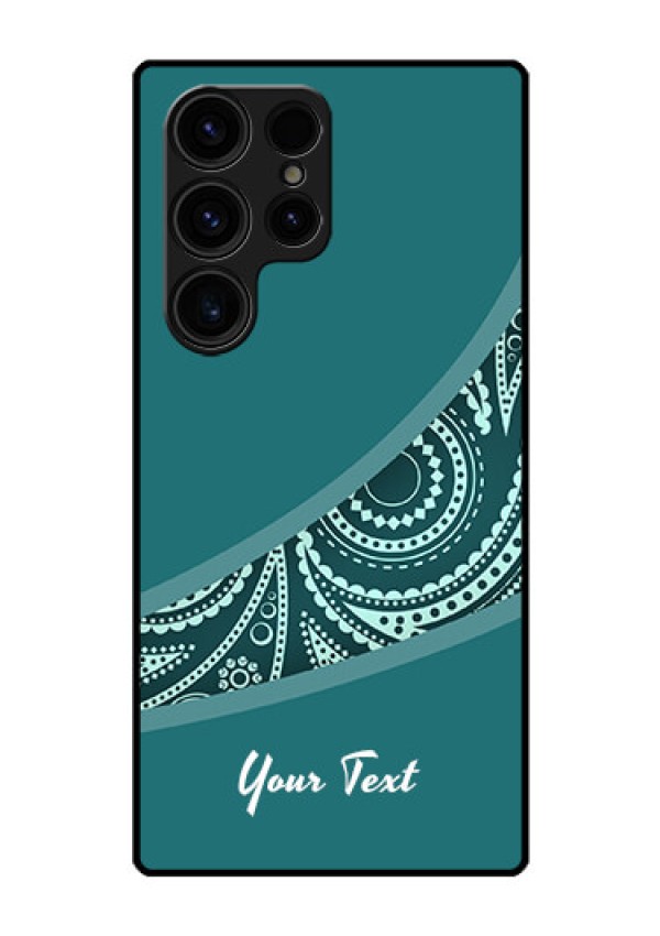 Galaxy S23 Ultra 5G Photo Printing on Glass Case - semi visible floral Design