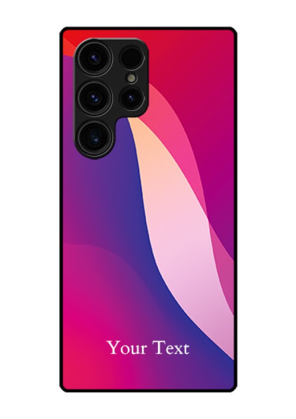 Galaxy S23 Ultra 5G Personalized Glass Phone Case - Digital abstract Overlap Design