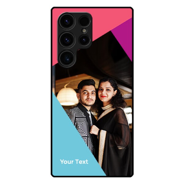 Galaxy S23 Ultra 5G Custom Glass Mobile Case - Stacked Triple colour Design Galaxy S23 Ultra 5G Custom Glass Mobile Case - Stacked Triple colour Design