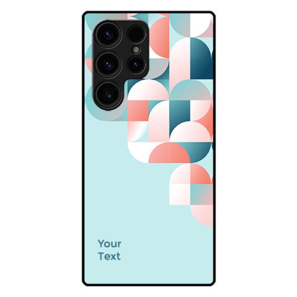 Galaxy S23 Ultra 5G Custom Glass Phone Case - Stylish Semi-circle Pattern Design Galaxy S23 Ultra 5G Custom Glass Phone Case - Stylish Semi-circle Pattern Design