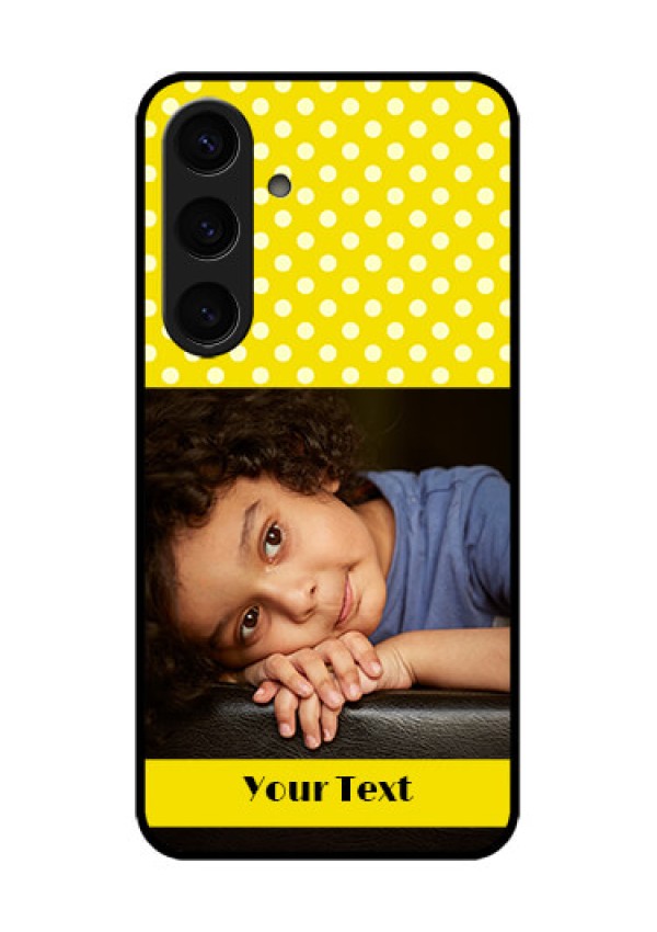 Samsung Galaxy S24 5G Custom Glass Phone Case - Bright Yellow Case Design