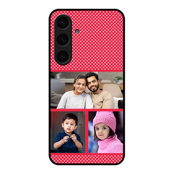 Samsung Galaxy S24 5G Custom Glass Phone Case - Bulk Photo Upload Design