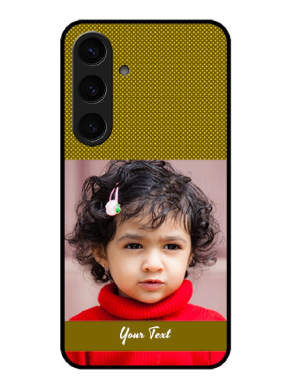 Custom Samsung Galaxy S24 5G Custom Glass Phone Case - Simple Green Color Design