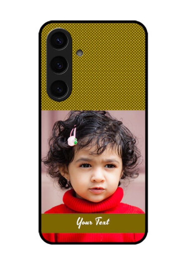 Samsung Galaxy S24 5G Custom Glass Phone Case - Simple Green Color Design