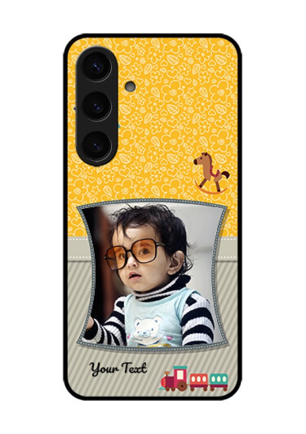 Samsung Galaxy S24 5G Custom Glass Phone Case - Baby Picture Upload Design