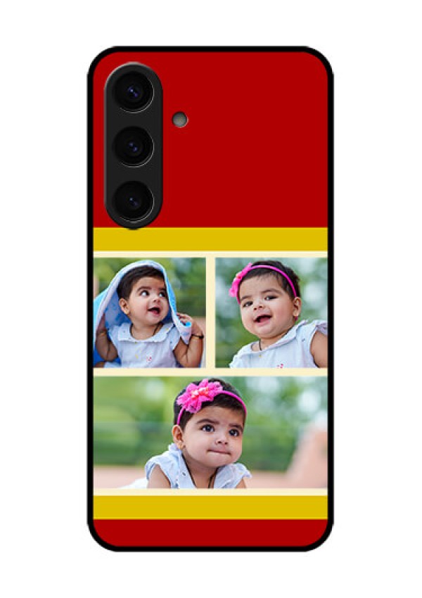 Samsung Galaxy S24 5G Custom Glass Phone Case - Multiple Pic Upload Design
