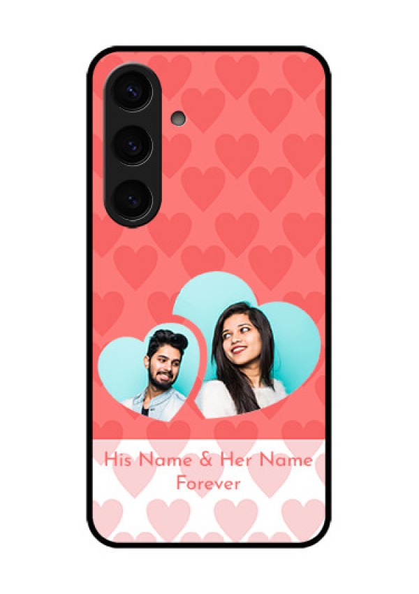 Samsung Galaxy S24 5G Custom Glass Phone Case - Couple Pic Upload Design