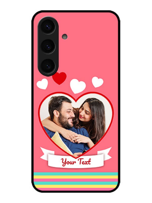 Custom Samsung Galaxy S24 5G Custom Glass Phone Case - Love Shapes Doodle Design