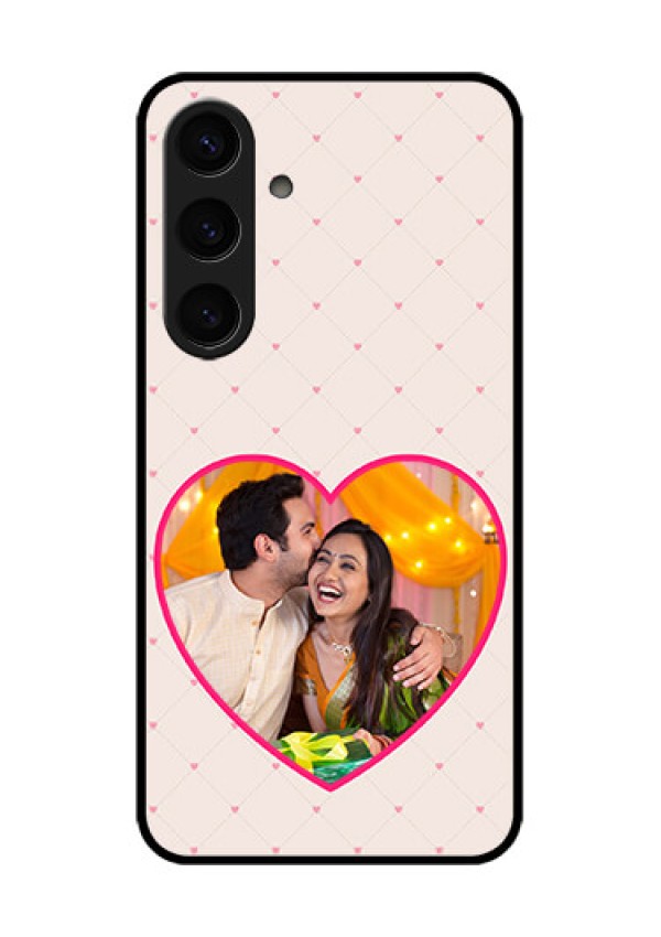 Samsung Galaxy S24 5G Custom Glass Phone Case - Heart Shape Design