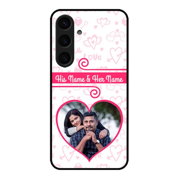 Samsung Galaxy S24 5G Custom Glass Phone Case - Heart Shape Love Design Samsung Galaxy S24 5G Custom Glass Phone Case - Heart Shape Love Design