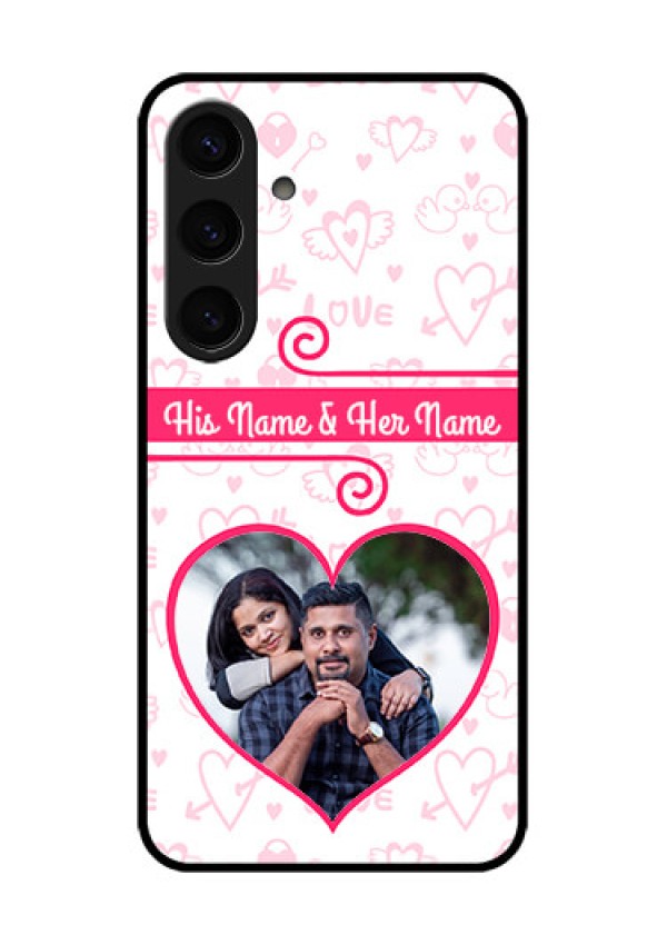 Samsung Galaxy S24 5G Custom Glass Phone Case - Heart Shape Love Design