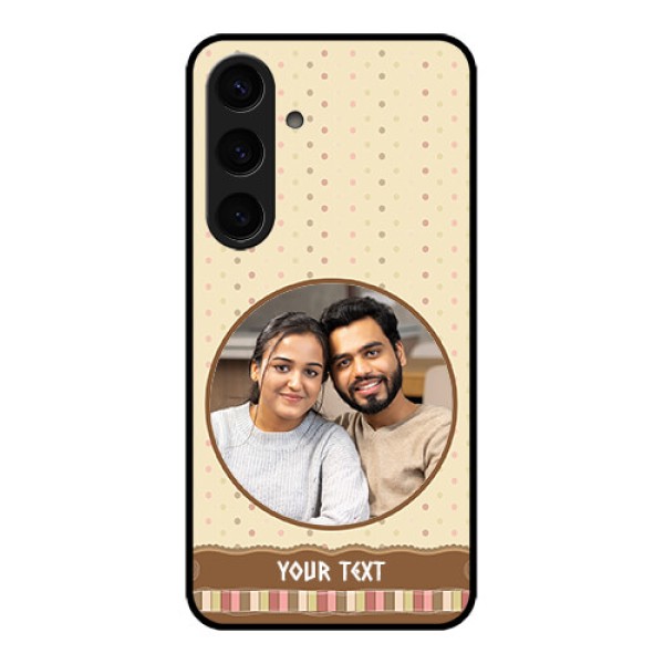 Samsung Galaxy S24 5G Custom Glass Phone Case - Brown Dotted Mobile Case Design Samsung Galaxy S24 5G Custom Glass Phone Case - Brown Dotted Mobile Case Design