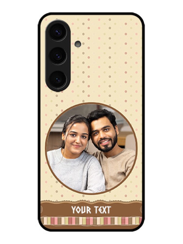 Custom Samsung Galaxy S24 5G Custom Glass Phone Case - Brown Dotted Mobile Case Design