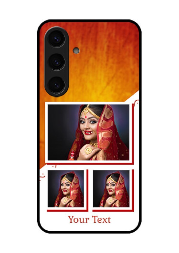 Samsung Galaxy S24 5G Custom Glass Phone Case - Wedding Memories Design