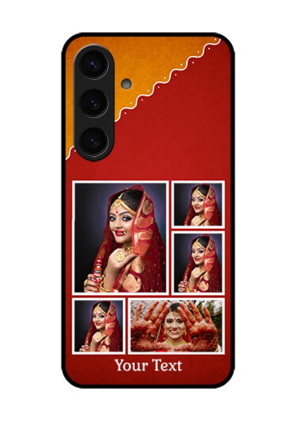 Samsung Galaxy S24 5G Custom Glass Phone Case - Wedding Pic Upload Design
