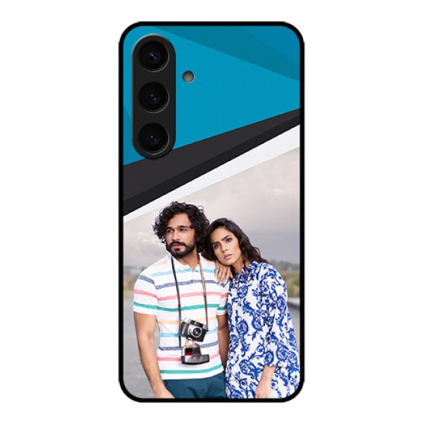 Samsung Galaxy S24 5G Custom Glass Phone Case - Simple Pattern Photo Upload Design Samsung Galaxy S24 5G Custom Glass Phone Case - Simple Pattern Photo Upload Design
