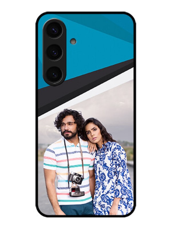 Custom Samsung Galaxy S24 5G Custom Glass Phone Case - Simple Pattern Photo Upload Design