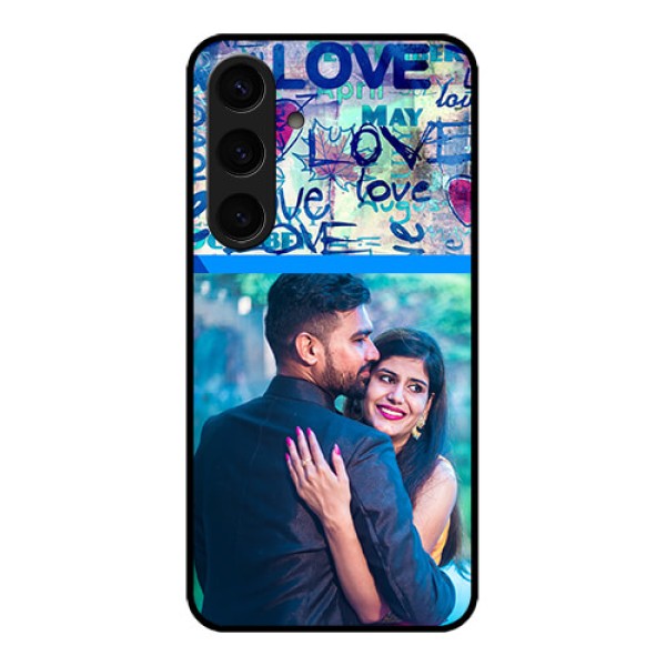 Samsung Galaxy S24 5G Custom Glass Phone Case - Colorful Love Design Samsung Galaxy S24 5G Custom Glass Phone Case - Colorful Love Design