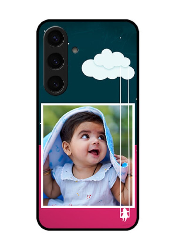 Samsung Galaxy S24 5G Custom Glass Phone Case - Cute Girl With Cloud Design