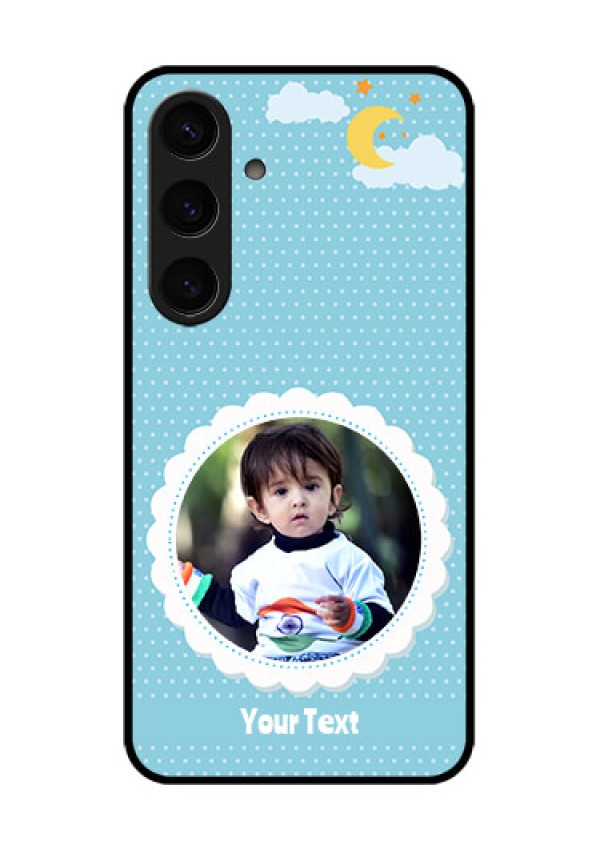 Samsung Galaxy S24 5G Custom Glass Phone Case - Violet Pattern Design