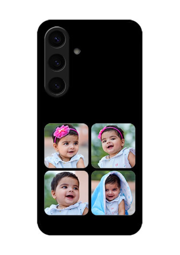 Samsung Galaxy S24 5G Custom Glass Phone Case - Multiple Pictures Design