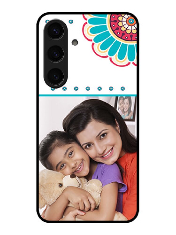 Custom Samsung Galaxy S24 5G Custom Glass Phone Case - Flower Design