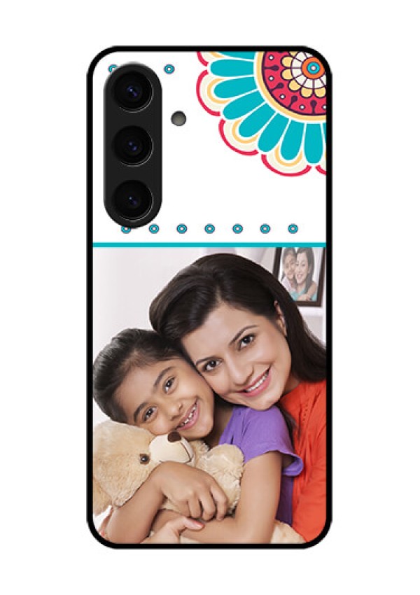 Samsung Galaxy S24 5G Custom Glass Phone Case - Flower Design