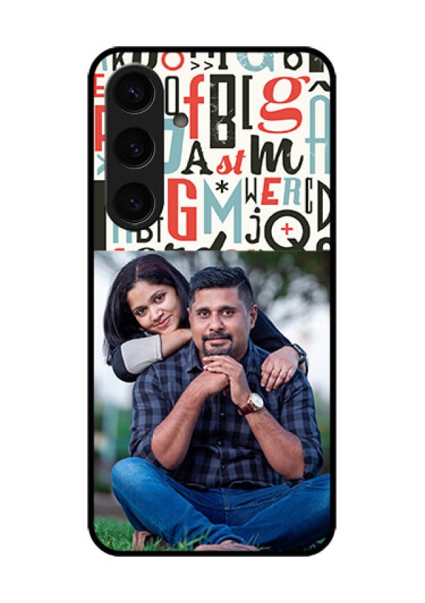 Samsung Galaxy S24 5G Custom Glass Phone Case - Alphabet Design