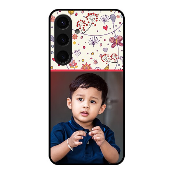 Samsung Galaxy S24 5G Custom Glass Phone Case - Premium Floral Design