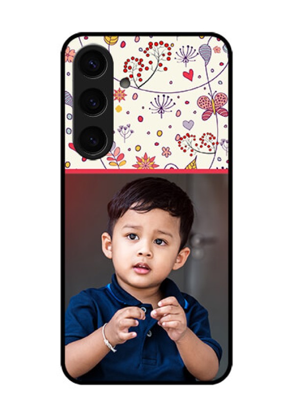 Samsung Galaxy S24 5G Custom Glass Phone Case - Premium Floral Design