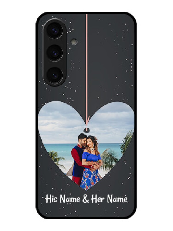 Custom Samsung Galaxy S24 5G Custom Glass Phone Case - Hanging Heart Design