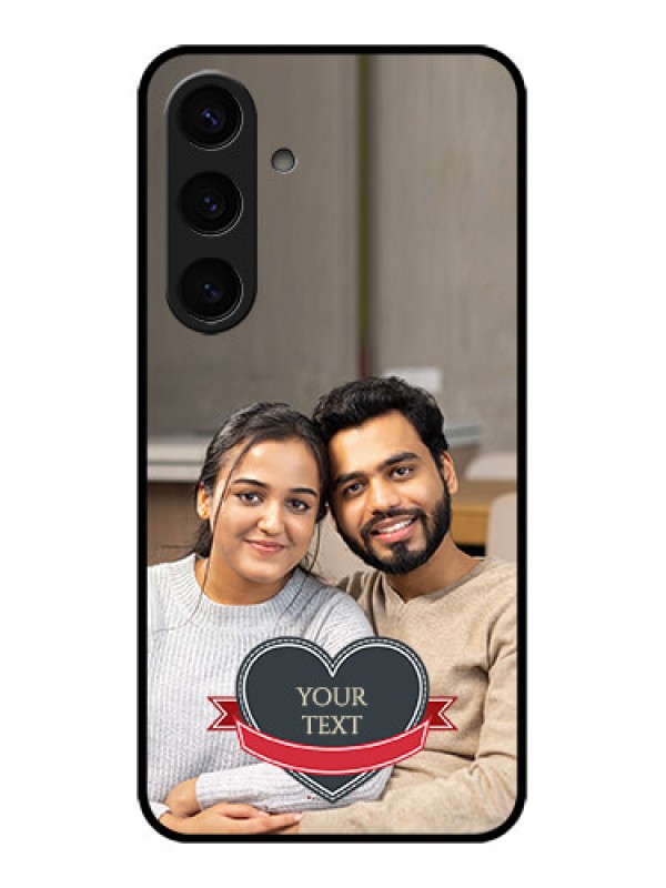 Custom Samsung Galaxy S24 5G Custom Glass Phone Case - Just Married Couple Design