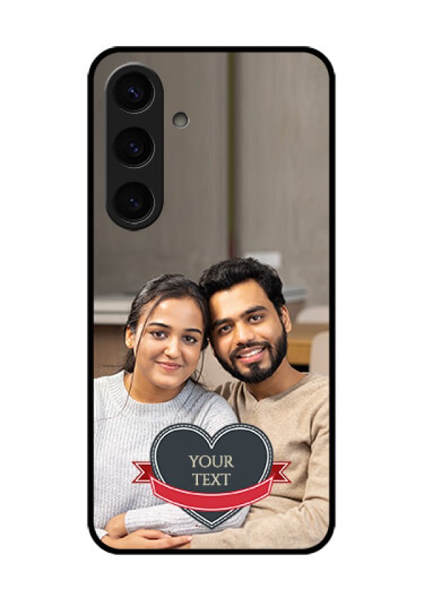 Samsung Galaxy S24 5G Custom Glass Phone Case - Just Married Couple Design