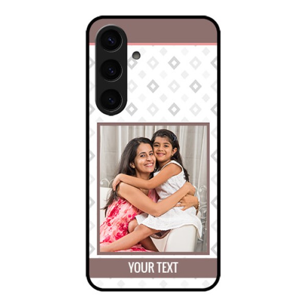 Samsung Galaxy S24 5G Custom Glass Phone Case - Simple Diamond Design Samsung Galaxy S24 5G Custom Glass Phone Case - Simple Diamond Design