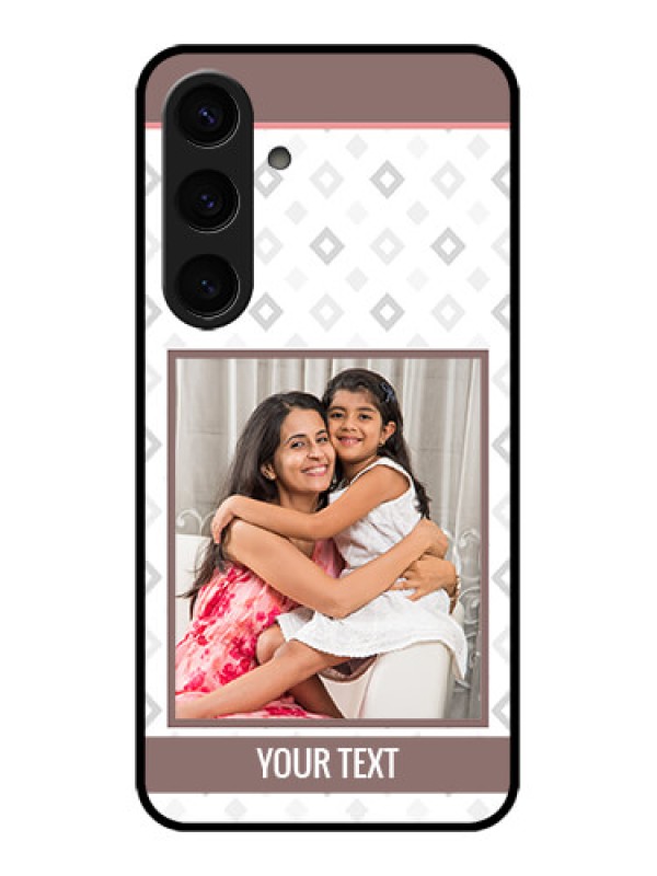 Custom Samsung Galaxy S24 5G Custom Glass Phone Case - Simple Diamond Design
