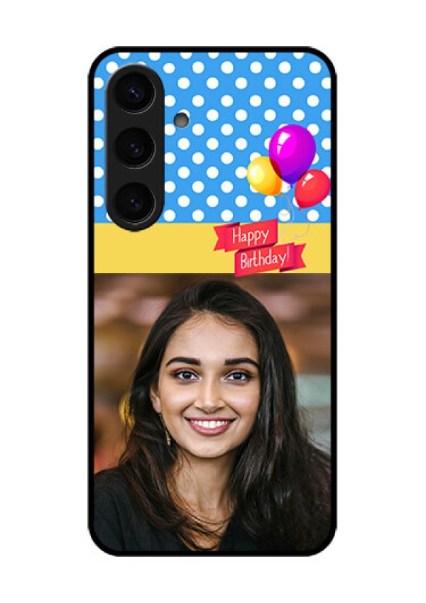Samsung Galaxy S24 5G Custom Glass Phone Case - Happy Birthday Design
