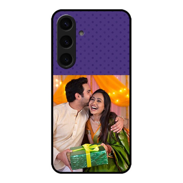 Samsung Galaxy S24 5G Custom Glass Phone Case - Violet Colored Pattern Design Samsung Galaxy S24 5G Custom Glass Phone Case - Violet Colored Pattern Design