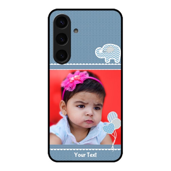 Samsung Galaxy S24 5G Custom Glass Phone Case - With Kids Pattern Design