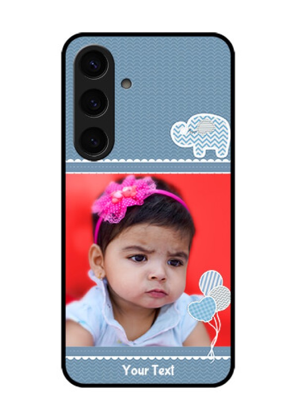 Samsung Galaxy S24 5G Custom Glass Phone Case - With Kids Pattern Design