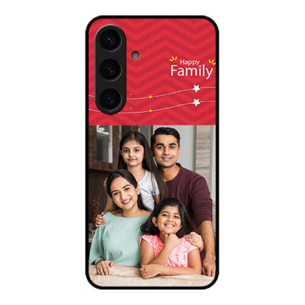 Samsung Galaxy S24 5G Custom Glass Phone Case - Happy Family Design Samsung Galaxy S24 5G Custom Glass Phone Case - Happy Family Design