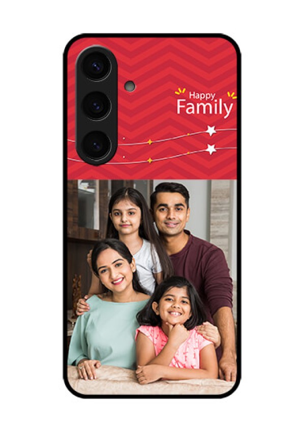 Samsung Galaxy S24 5G Custom Glass Phone Case - Happy Family Design