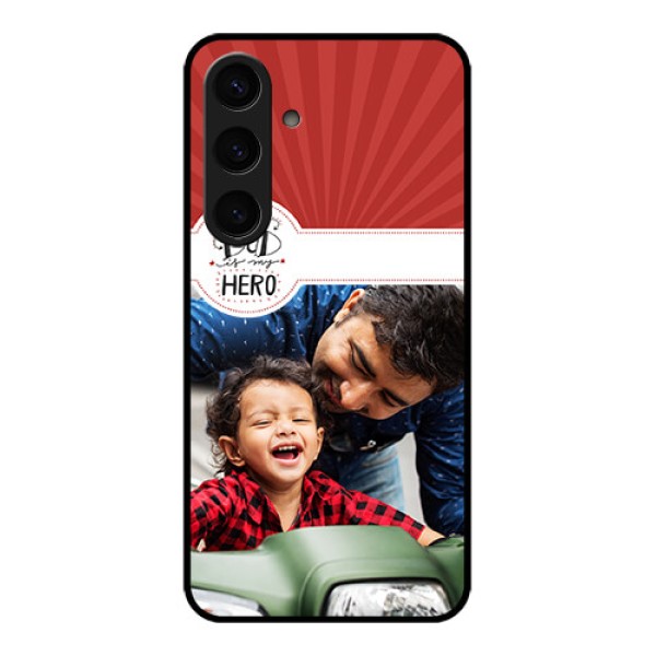Samsung Galaxy S24 5G Custom Glass Phone Case - My Dad Hero Design
